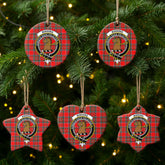 Binning (of Wallifoord) Tartan Crest Christmas Ceramic Ornament